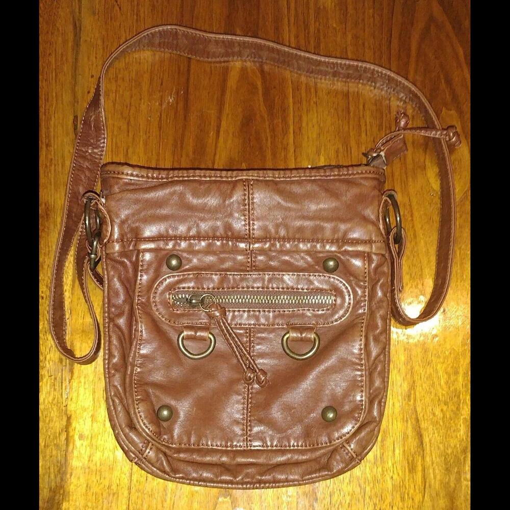 Vintage Charlotte Russe Brown Cross Body Bag Purse Trendy Soft
